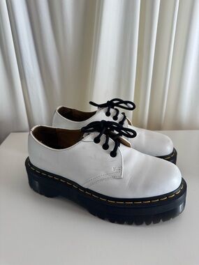 Dr. Martens 1461 Quad Smooth Leather Womens Platform Shoes Oxford Size 8